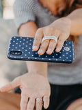 Navy Polka Dot